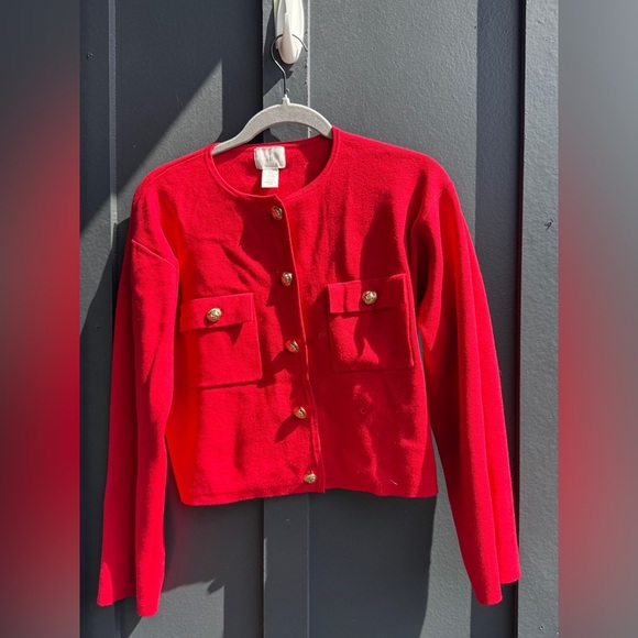 Elegant Red Women's set Jacket & skirt ( RUNS LARGE) - Picture 6 of 12